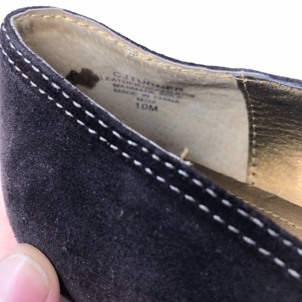 Circa Joan & David Sz 10 Brown Suede Leather Heels - Picture 5 of 8
